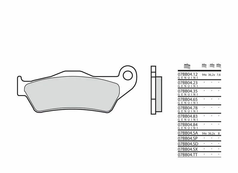 Pastillas de freno sinterizadas Brembo 07BB0483