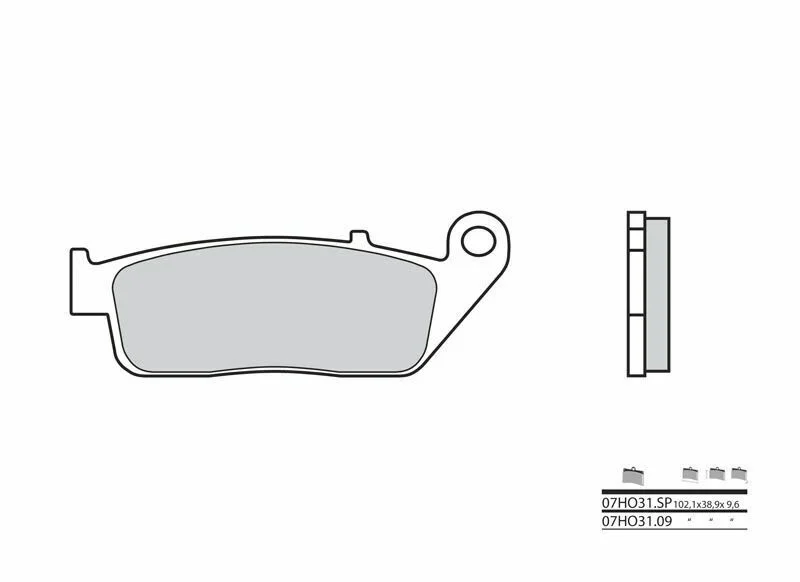 Pastillas de freno sinterizadas Brembo 07HO31SP
