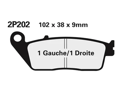 NISSI BRAKE PADS 2P-202ST SINTER METAL