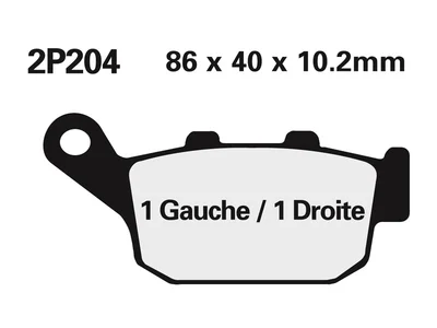 NISSI BRAKE PADS 2P-204NS SINTER METAL