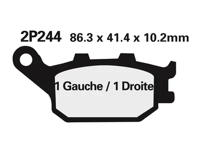NISSI BRAKE PADS 2P-244NS SINTER METAL