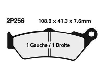 NISSI BRAKE PADS 2P-256NS SINTER METAL