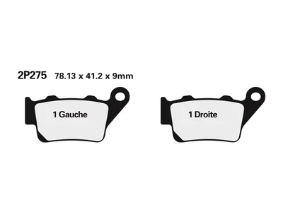 NISSI BRAKE PADS 2P-275NS SINTER METAL