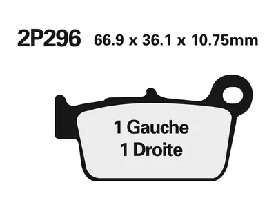 NISSI BRAKE PADS 2P-296STMX SINTER METAL