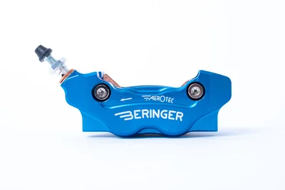 BERINGER Aerotec® MX Left Axial Brake Caliper 4 Pistons Blue · Ref. 4MXTM11ABL-SI