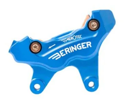 BERINGER Aerotec® MX Left Axial Brake Caliper 4 Pistons Blue · Ref. 4MXXRC11ABL-SI