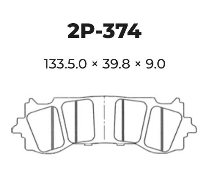 Pastillas de freno metal NISSIN - 2P-374ST