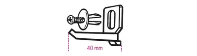 BETA Kit de gancho + tornillo para muebles de taller