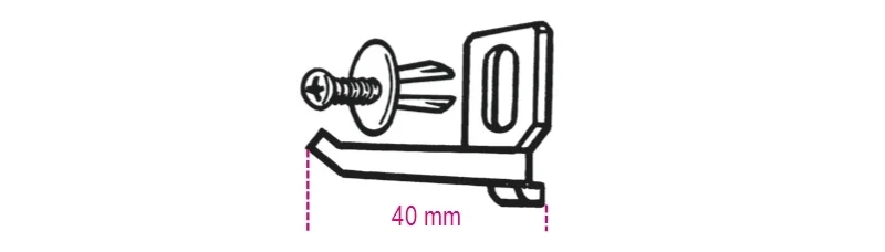 BETA Kit de gancho + tornillo para muebles de taller