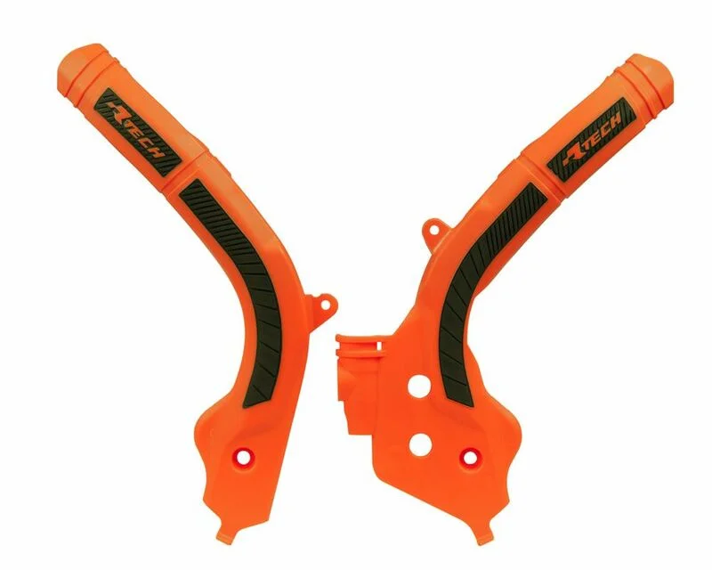 Protector de Chasis Bi-Material RACETECH Naranja / Negro
