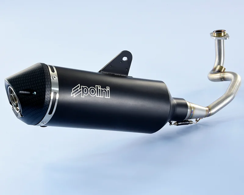 POLINI Maxi-Scooter Exhaust - Black Aluminium Vespa