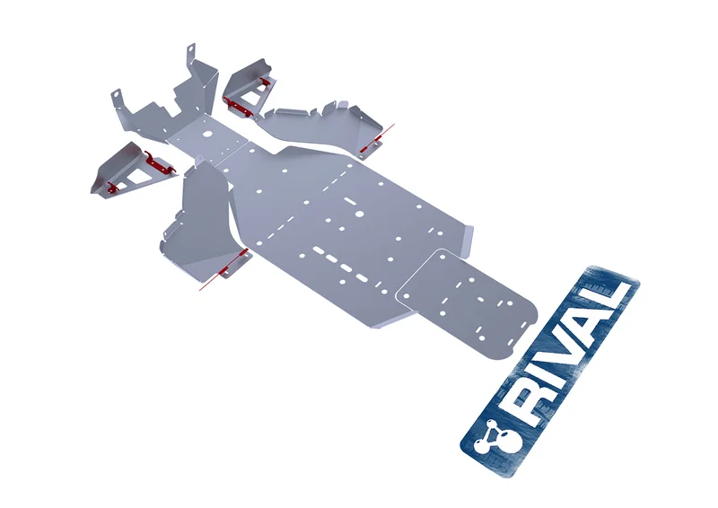 RIVAL Complete skid plate - Aluminium 4mm Can-Am Commander