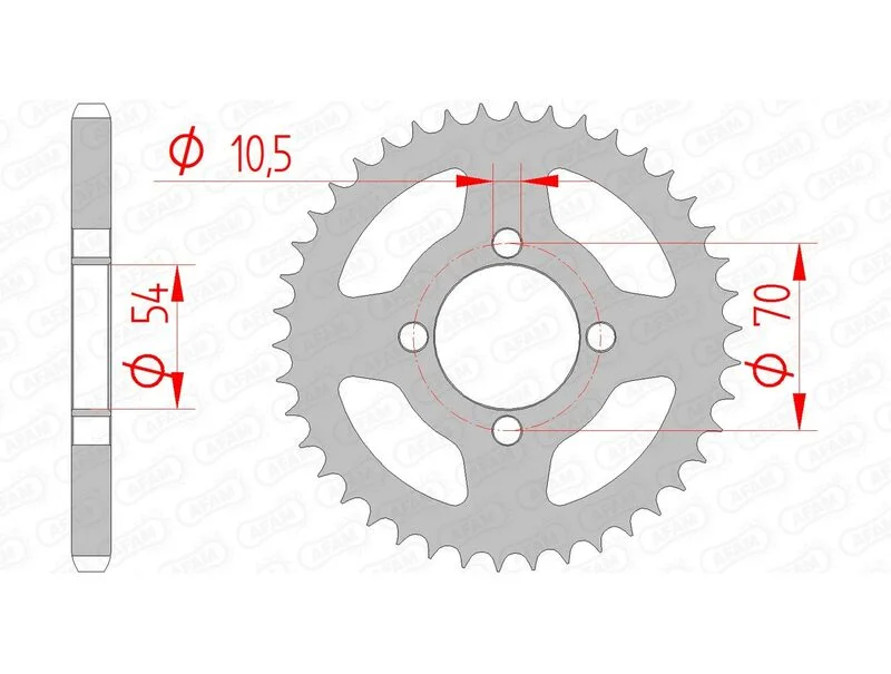 Corona AFAM acero estándar 10229 - Paso 428