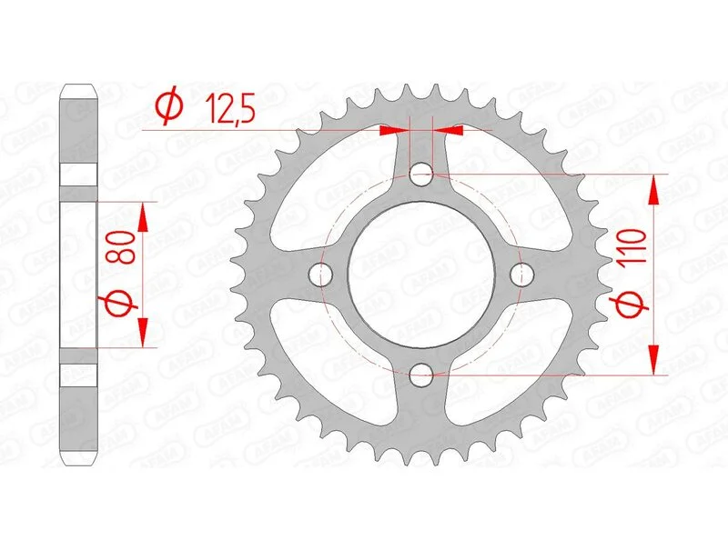 Corona AFAM acero estándar 10603 - Paso 530