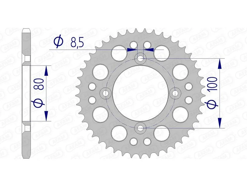 Corona AFAM aluminio ultraligera 11101 - Paso 420