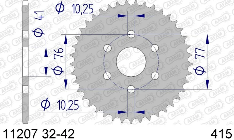Corona AFAM aluminio ultraligera 11207 - Paso 415