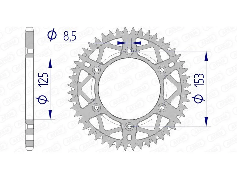 Corona AFAM aluminio ultraligera 11212 - Paso 520