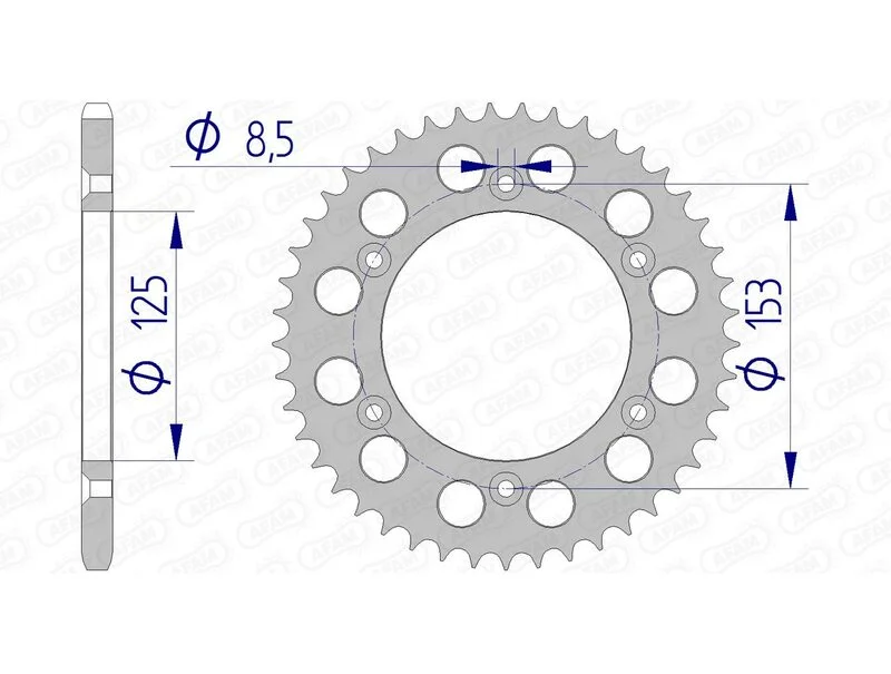 Corona AFAM aluminio ultraligera 11212 - Paso 520