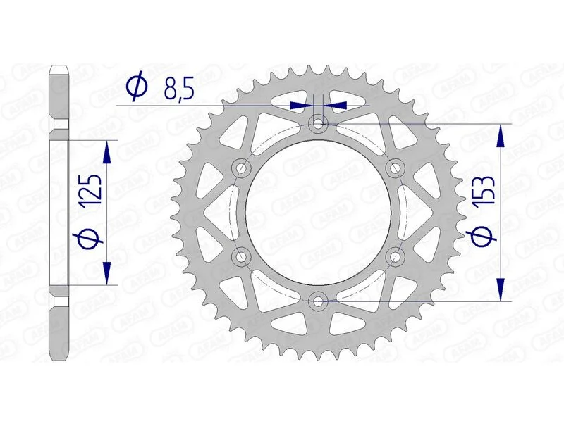 Corona AFAM aluminio ultraligera 11212 - Paso 520