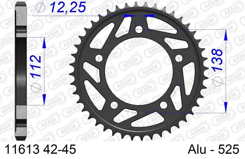Corona AFAM aluminio ultraligera 11613 - Paso 525