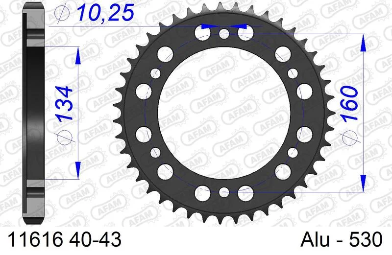 Corona AFAM aluminio ultraligera 11616 - Paso 530