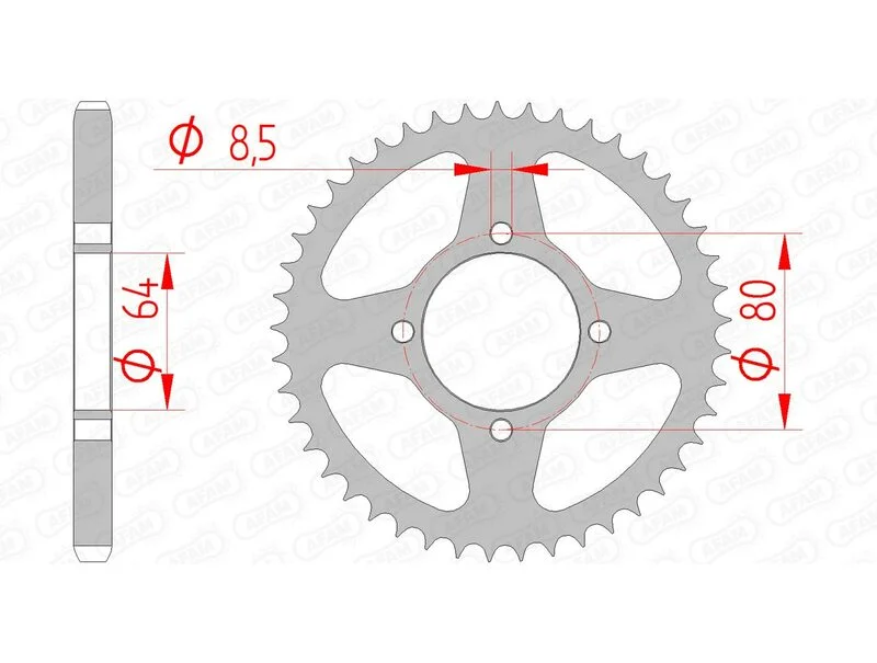 Corona AFAM acero estándar 12200 - Paso 428