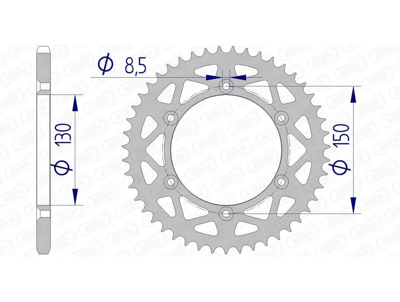 Corona AFAM aluminio 13323 - Paso 520