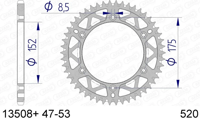 Corona AFAM aluminio ultraligera autolimpiable 13508 - Paso 520
