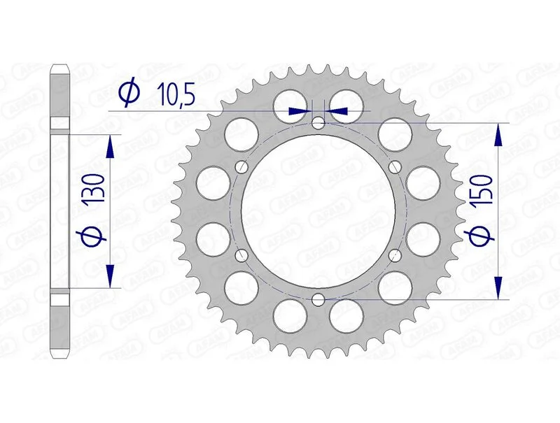 Corona AFAM aluminio 13604 - Paso 520