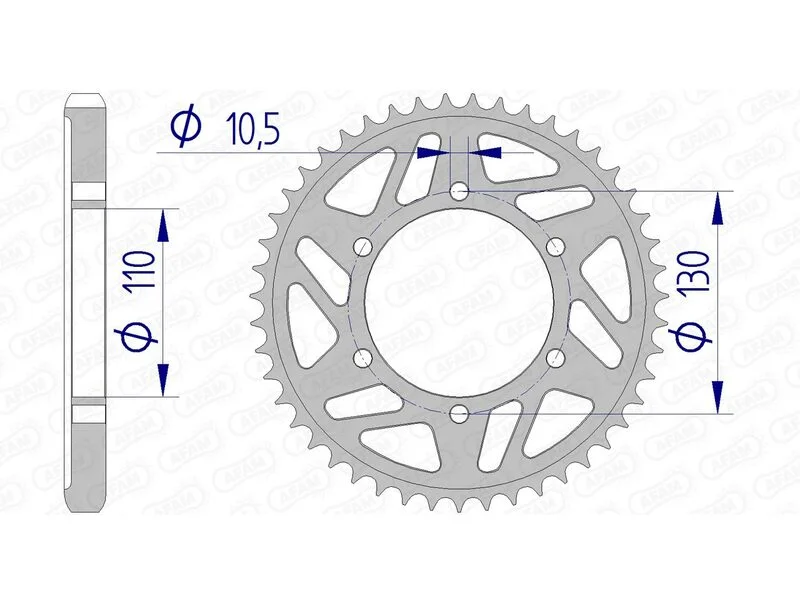 Corona AFAM aluminio 13813 - Paso 530