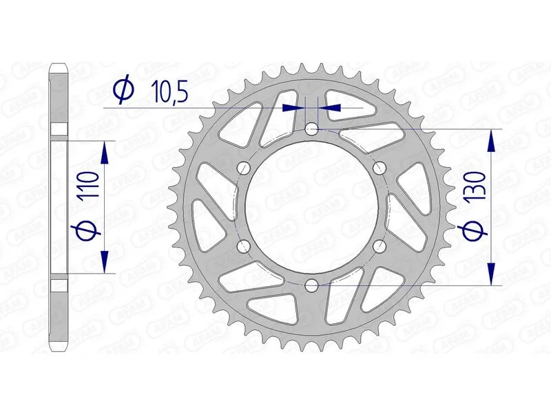 Corona AFAM aluminio 13814 - Paso 520