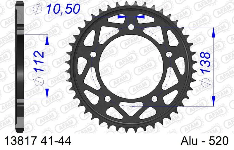 Corona AFAM aluminio 13817 - Paso 520