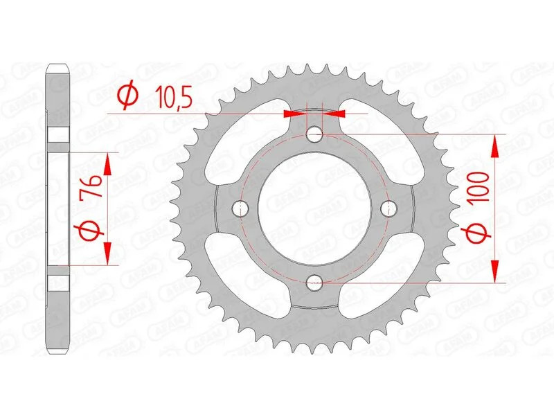 Corona AFAM acero estándar 14208 - Paso 428