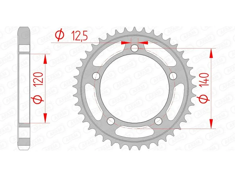 Corona AFAM acero estándar 14911 - Paso 530