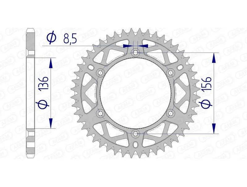 Corona AFAM aluminio ultraligera autolimpiable 15206 - Paso 520