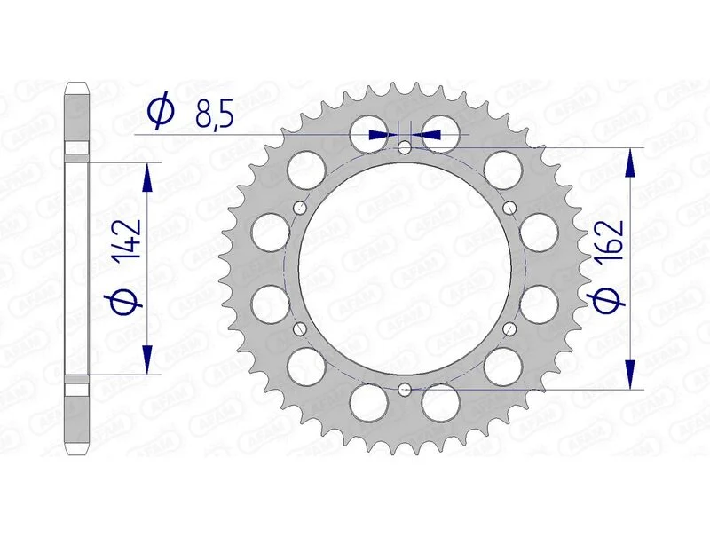 Corona AFAM aluminio 15305 - Paso 520