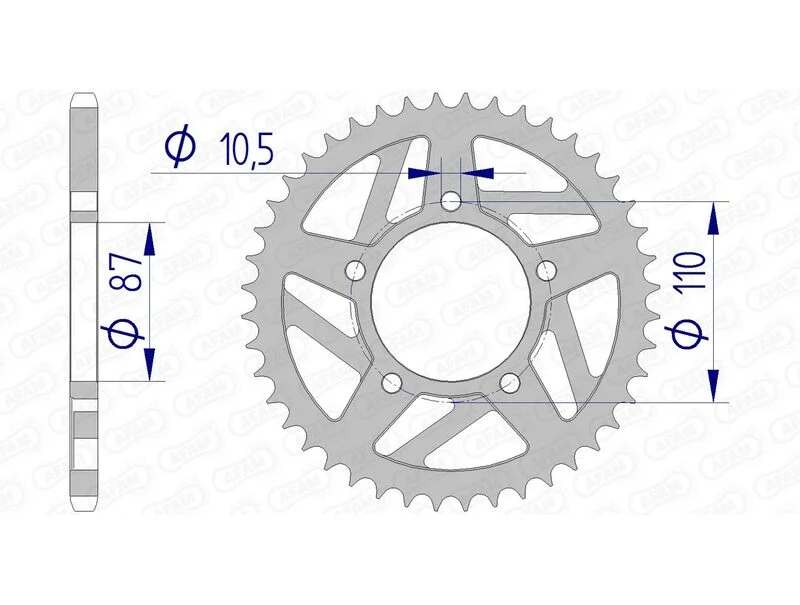 Corona AFAM aluminio 15405 - Paso 520