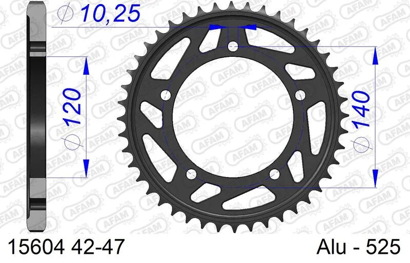 Corona AFAM aluminio 15604 - Paso 525