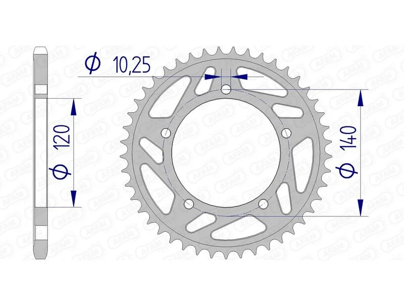 Corona AFAM aluminio 15605 - Paso 520