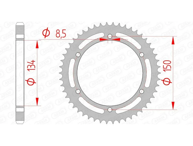 Corona AFAM acero estándar 16203 - Paso 428