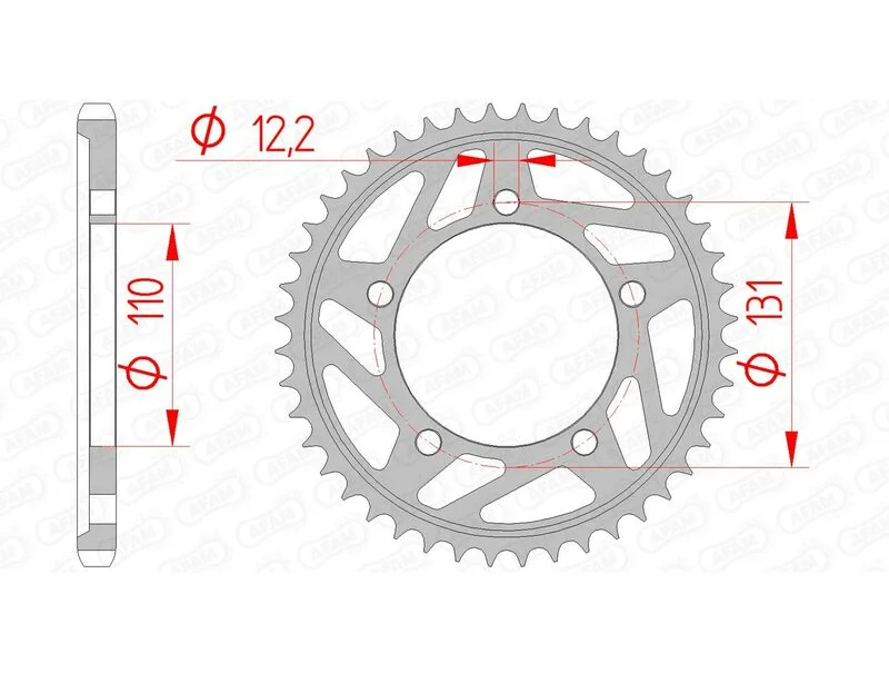 Corona AFAM acero estándar 164800 - Paso 525