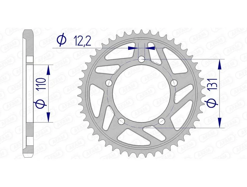 Corona AFAM aluminio 165800 - Paso 525