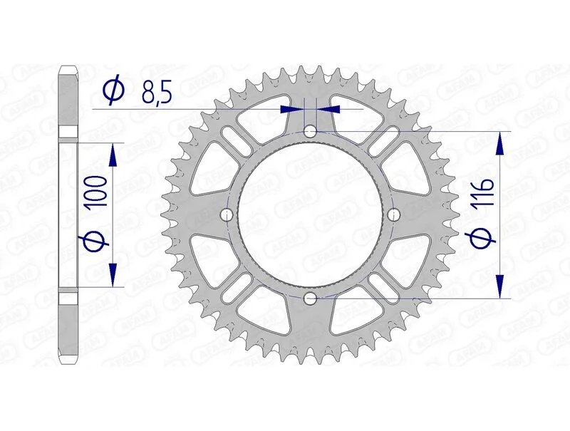 Corona AFAM aluminio ultraligera autolimpiable 17104 - Paso 420