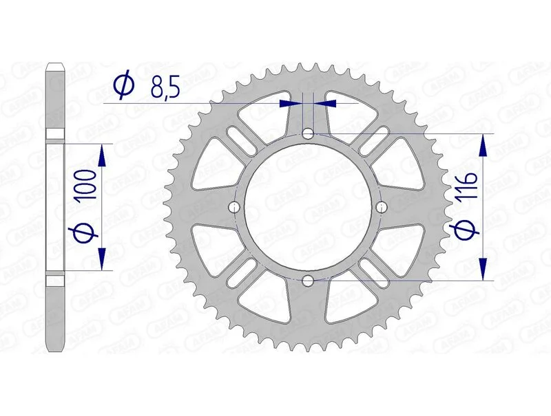 Corona AFAM aluminio ultraligera autolimpiable 17104 - Paso 420