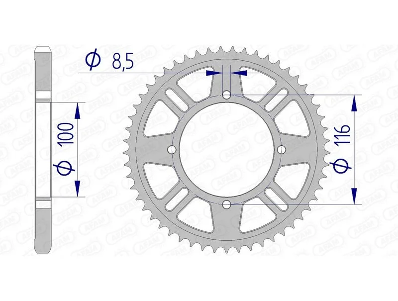 Corona AFAM aluminio 17105 - Paso 428