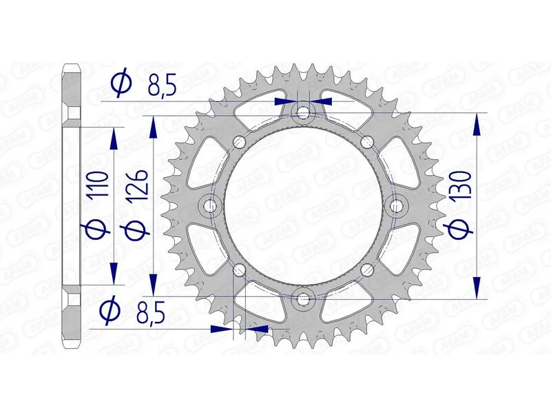 Corona AFAM aluminio ultraligera autolimpiable 17107 - Paso 420