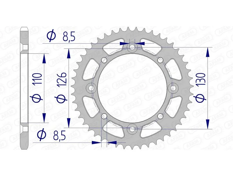 Corona AFAM aluminio ultraligera autolimpiable 17107 - Paso 420