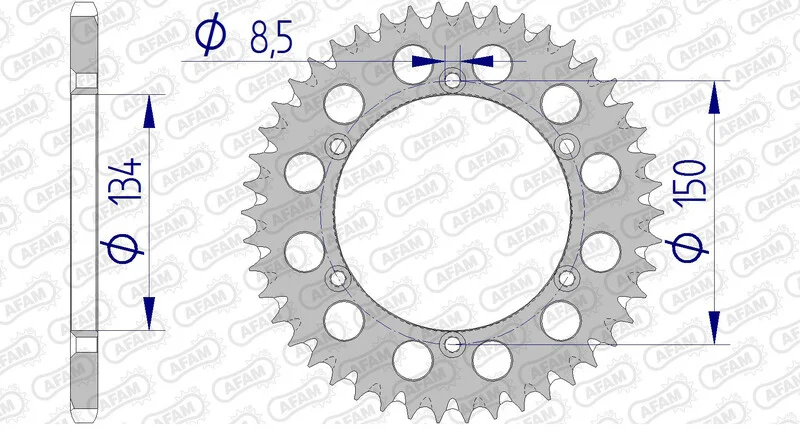 Corona AFAM aluminio ultraligera autolimpiable 17206 - Paso 520