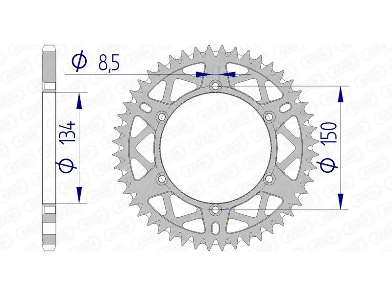 Corona AFAM aluminio ultraligera autolimpiable 17206 - Paso 520