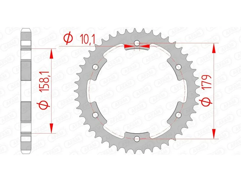 Corona AFAM acero estándar 35804 - Paso 525